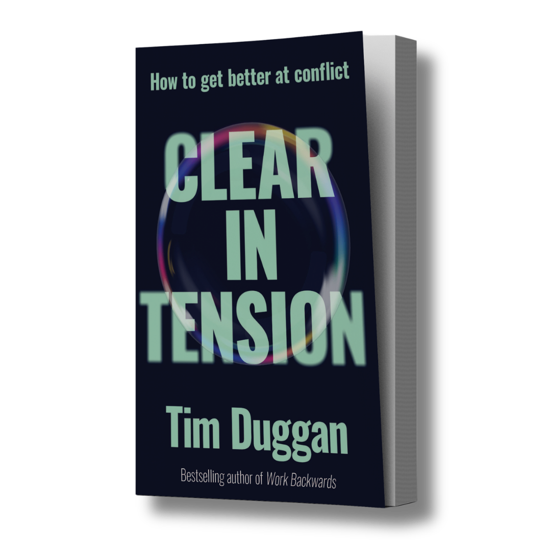 Clear in Tension — angled book render